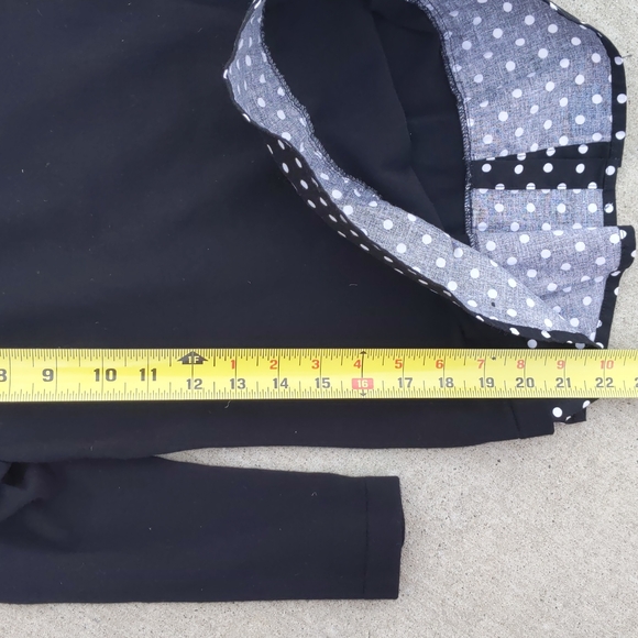 INC black white polka dot embellished bling jewels collar sweater shirt pullover - Picture 13 of 17